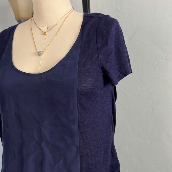 SOFT JOIE Two-Tone Cowl Back/Peek-A-Boo Back Dress - Blue - Size: Small - Picture 3 of 16